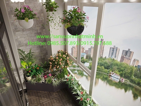 Một số mẫu tiểu cảnh ban công hiện đại tại nhà phố, chung cư cao tầng