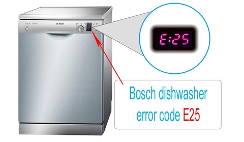Cách khắc phục lỗi E25 trên máy rửa bát Siemens, Bosch