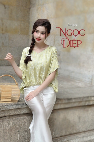 ÁO LỤA NGỌC DIỆP - XANH BƠ