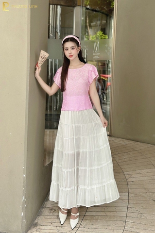 ÁO LỤA DIÊN BÍCH - HỒNG