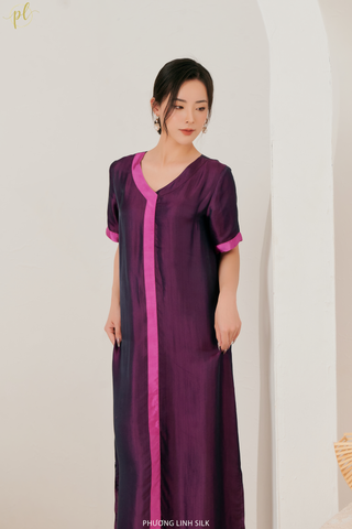 VÁY LỤA TƠ TẰM CAN TRƯỚC