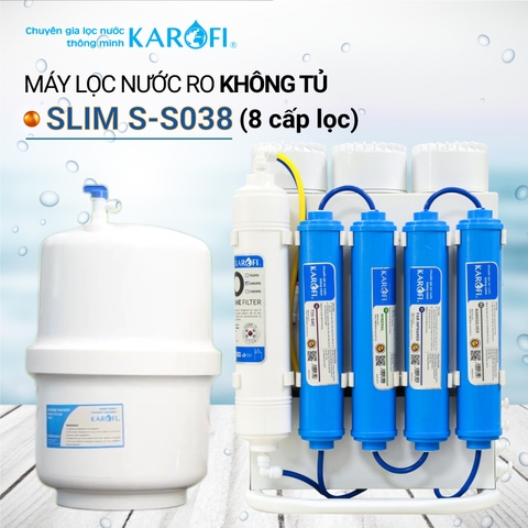 Máy lọc nước Karofi 8 cấp Slim S-s038 - Hàng chính hãng