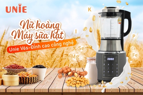 Máy làm sữa hạt Unie V6S (Tích hợp tính năng voice độc quyền) - Hàng chính hãng