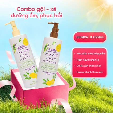 Cặp gội xả Hatomugi - Nhật
