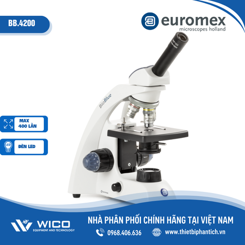 Kính hiển vi sinh học 1 mắt Euromex BB.4200 | Độ phóng đại 400 lần