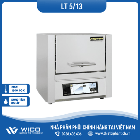 Lò Nung Thí Nghiệm 5 Lít - 1300 Độ C Nabertherm L(T) 5/13/B510