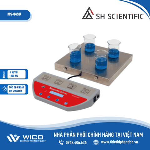 Máy Khuấy Từ 4/6/15 Vị Trí SH Scientific Hàn Quốc MS-04SU / MS-06SU / MS-15SU