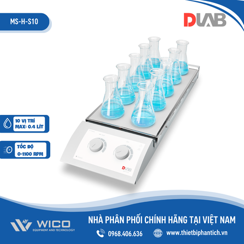 Máy Khuấy Từ Không Gia Nhiệt 10 Vị Trí Dlab MS-M-S10