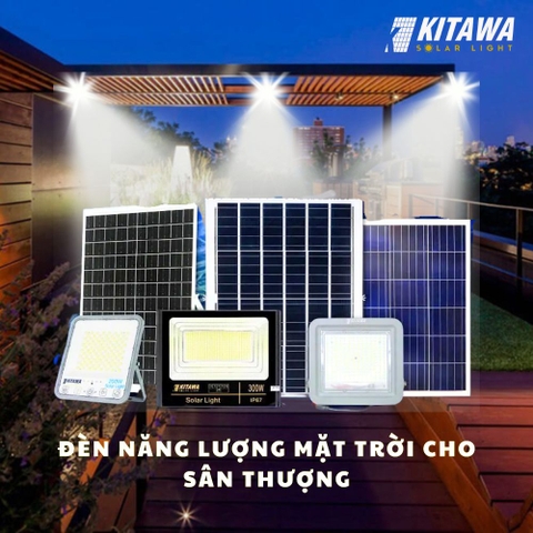 Đèn năng lượng mặt trời cho sân thượng - Giải pháp chiếu sáng tối ưu