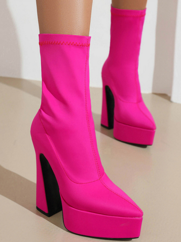 PLATFORM BOOTS MŨI NHỌN ĐẾ ĐÚP