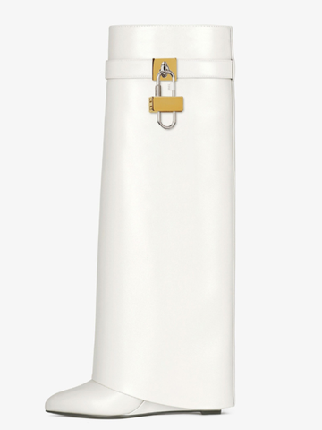 KNEE BOOTS DA MỜ MŨI TRÒN ĐẾ BỆT