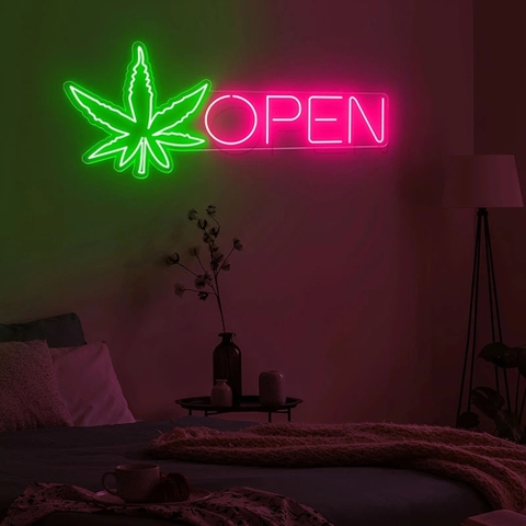 Đèn led neon mở cửa theo yêu cầu