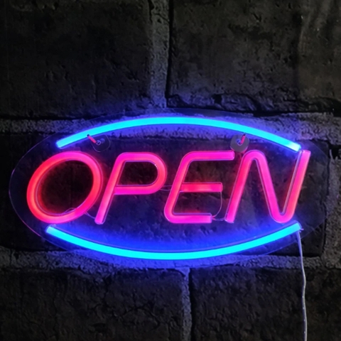 Đèn led neon mở cửa theo yêu cầu