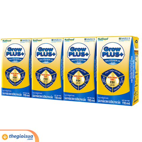Sữa bột pha sẵn GrowPLUS+ Vàng trên 2 tuổi - Sữa non tăng đề kháng 110ml