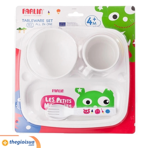 Bộ bát tập ăn bằng nhựa phíp Farlin