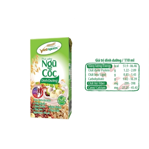 Ngũ cốc Việt Đài uống liền dinh dưỡng 110ml