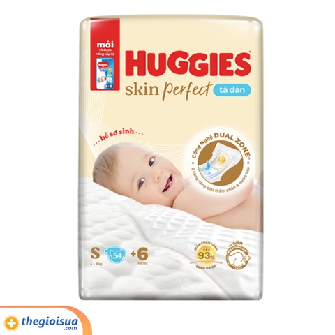 Tã dán sơ sinh Huggies Skin Perfect S54