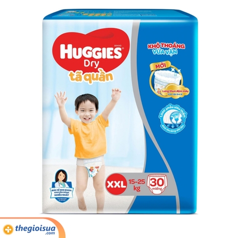 Tã quần Huggies Dry size XXL 30 miếng