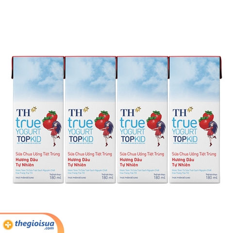 Sữa chua uống TH Topkid Dâu 180ml