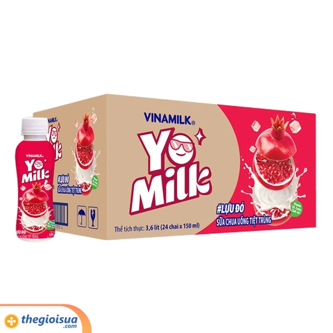 Sữa chua uống Vinamilk Yomilk Lựu đỏ chai 150ml