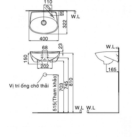 Kích thước lavabo chuẩn cho từng toilet