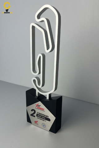 cúp thể thao bạc giải đua mô tô