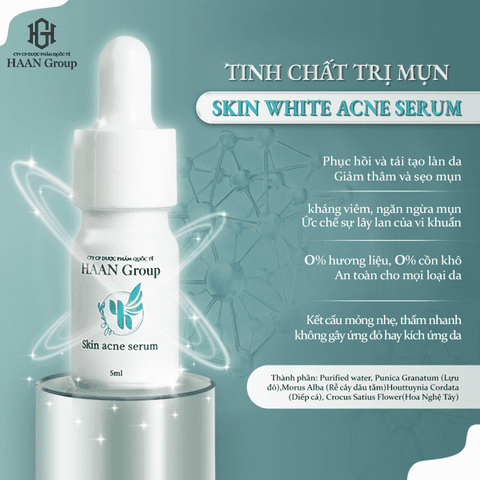 Tinh chất trị mụn Skin White Acne Serum Vũ Trụ Khỏe Đẹp