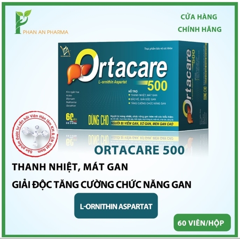 [Chính Hãng] Thực phẩm chức năng giải độc gan Ortacare, hỗ trợ thanh nhiệt, giải độc, mát gan Nine's Beauty Nines Beauty Dược Mỹ Phẩm Phan An Green