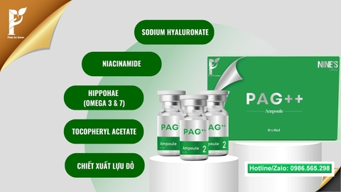 Hộp 10 lọ PAG++ (PAG2) Ampoule tinh chất nuôi da chuyên biệt Phan An Green Nine's Beauty Vũ trụ khỏe đẹp