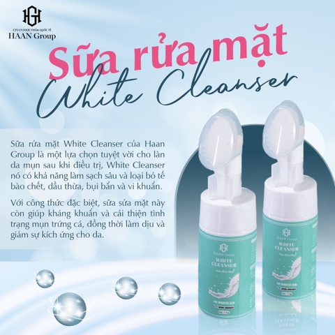 White Cleanser Sữa rửa mặt ngăn ngừa mụn an toàn cho mọi loại da 115gr