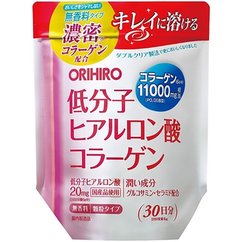 Bột Collagen Hyaluronic Acid Làm Đẹp Da Orihiro 11000mg 210g/Túi