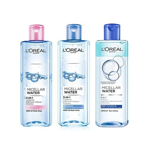 Nước tẩy trang lành tính L'oreal 3 In 1 Micellar Water 400ml