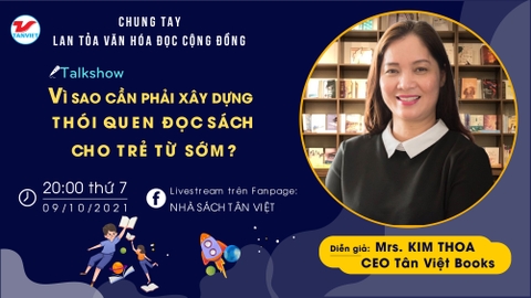 Ceo hệ thống Nhà sách Tân Việt Nguyễn Kim Thoa: Chung tay lan tỏa văn hóa đọc cộng đồng.