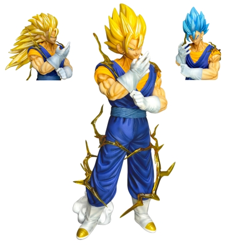 Mô Hình DragonBall Vegito dáng đứng - 3 đầu thay thế - Cao 38cm - nặng 2.7kg - Figure DragonBall - Box Bìa Carton