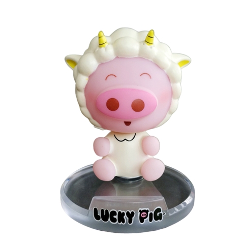 Mô Hình Lắc Đầu Lợn 12 con giáp siêu dễ thương - sheep. cừu - Đế dính nam châm - Cao 10.5cm Nặng 200gram - Full Box