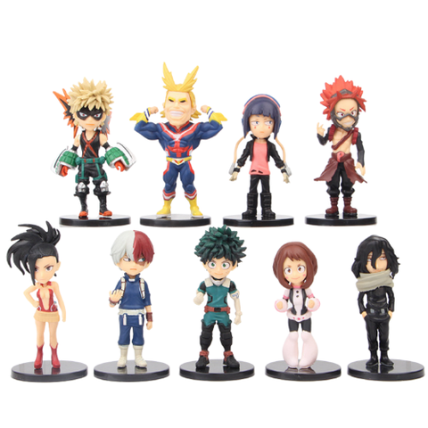 Mô Hình đồ chơi - 9 nhân vật Deku , All Might ,Todoroki Shoto ,Bakugo Katsuki figure my hero academia - Học Viện Siêu Anh Hùng - No Box