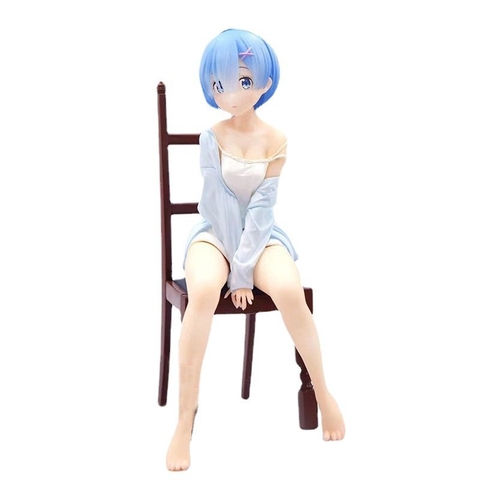 Mô Hình RE:ZERO Rem tóc xanh dáng ngồi ghế siêu đẹp cao 17cm - Figure RE:ZERO - No Box