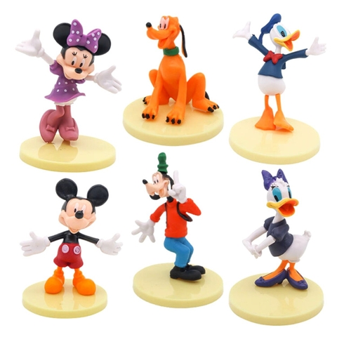Mô Hình Bộ 6 các nhân vật Chuột Mickey - Cao 6-9cm tùy nhân vật - nặng 140gram - Figure Chuột Mickey - No box : bọc túi OPP