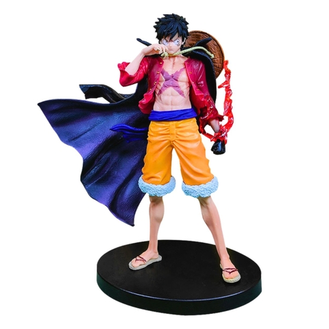 Mô hình One Piece Luffy Haki hoa anh đào - Cao 17cm - nặng 150gram - Figure One Piece - Có Box màu