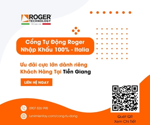 Khuyến mãi lắp cổng tự động Roger Mừng Đại Lễ 30/4/2024