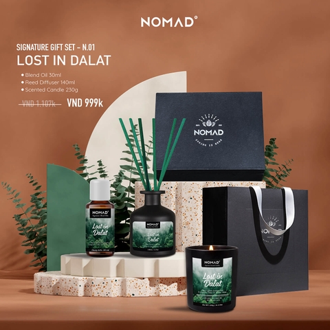 Combo Quà Tặng Nến Thơm, Tán Hương, Tinh Dầu Nomad Signature Gift Set