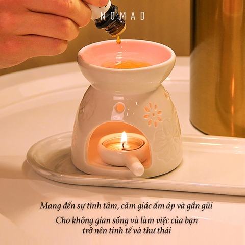 Lọ Gốm Sứ Tráng Men Loại Lớn + Kèm Đế Đựng Nến Tealight