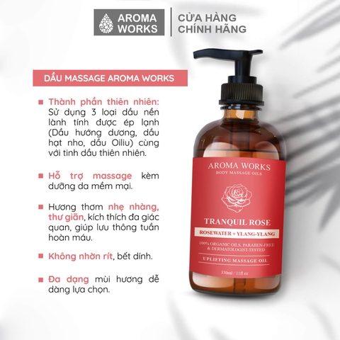 Dầu Massage Toàn Thân Aroma Works Body Massage Oils - Lemongrass Comforting