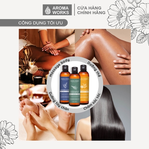 Dầu Massage Toàn Thân Aroma Works Body Massage Oils - Lavender Almond