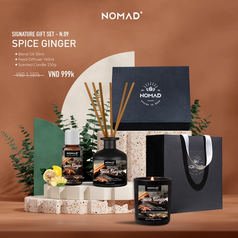 Combo Quà Tặng Nến Thơm, Tán Hương, Tinh Dầu Nomad Signature Gift Set