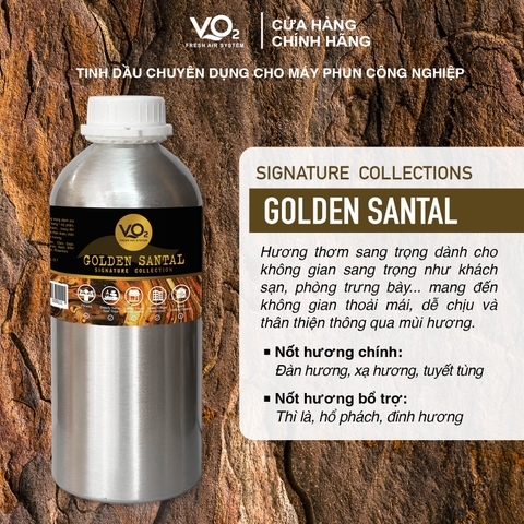 Tinh Dầu Cho Máy Phun Công Nghiệp VO2 Signature Collection - Golden Santal