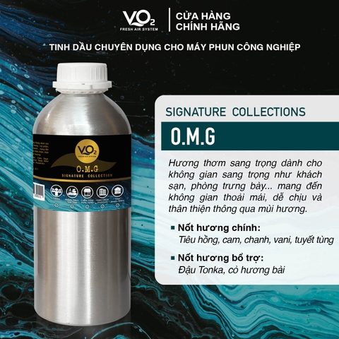 Tinh Dầu Cho Máy Phun Công Nghiệp VO2 Signature Collection - O.M.G