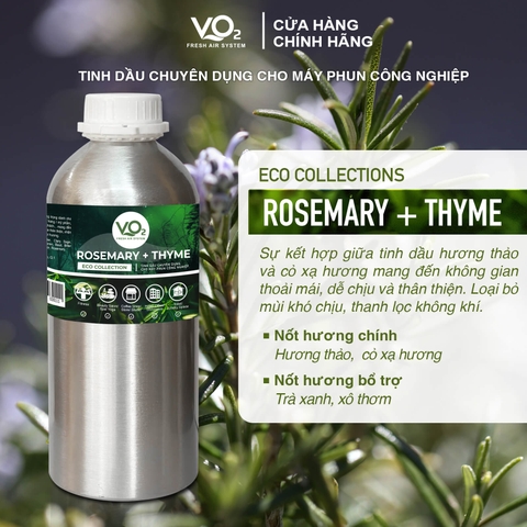 Tinh Dầu Cho Máy Phun Công Nghiệp VO2 Eco Collection - Rosemary + Thyme