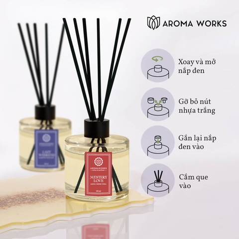 Tán Hương Thơm Phòng Aroma Works 130ml - Luxury Perfume