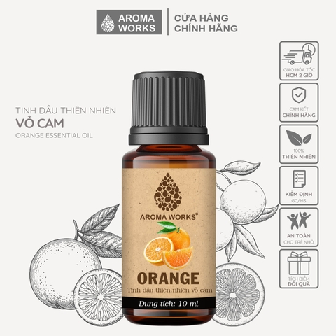 Tinh Dầu Thiên Nhiên Vỏ Cam Aroma Works Essential Oil Orange